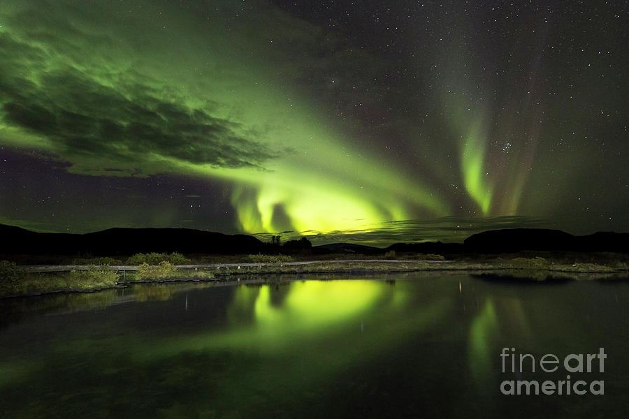 Aurora Borealis Over thingvellir iceland #1 Photograph by Gunnar Orn Arnason