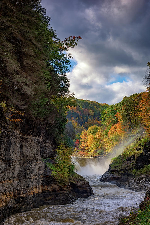 Fall Photograph - Autumn at the Lower Falls II by Rick Berk