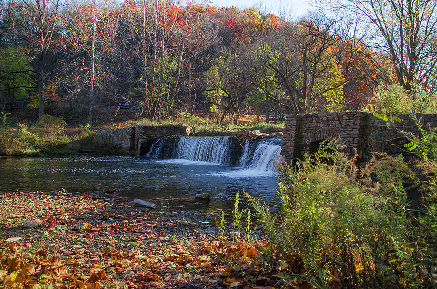 Autumn at Valley Forge - Waterfall #1 Photograph by Bill Cannon