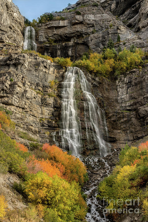 Autumn - Bridal Veil Falls - Provo Canyon - Utah #1 Photograph by Gary Whitton