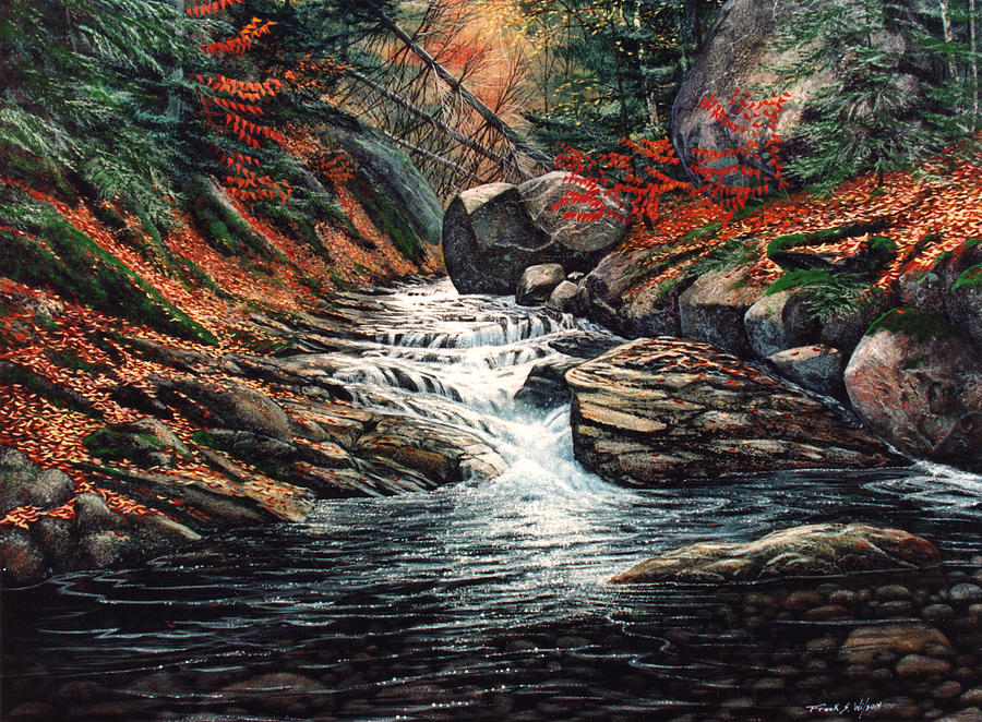 Autumn Brook Painting by Frank Wilson