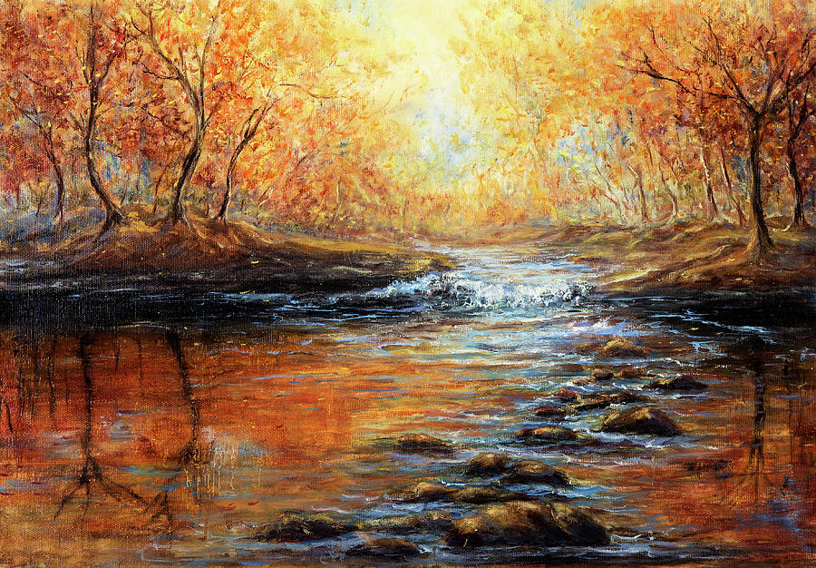 Autumn forest Painting by Boyan Dimitrov