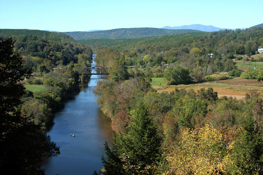 Autumn landscape with Tye River in Nelson County, Virginia #1 Photograph by Emanuel Tanjala