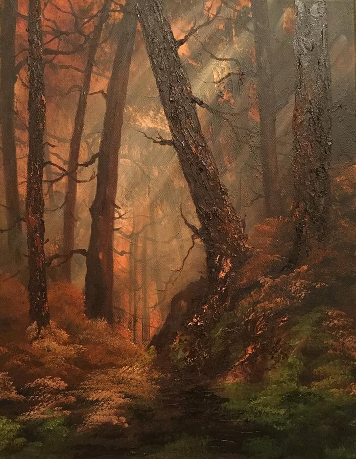 Autumn on Cannock Chase #1 Painting by Jean Walker