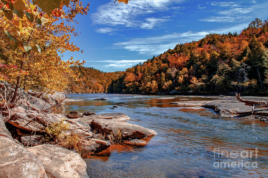 Autumn on the Cumberland  Up River #1 Photograph by Ken Frischkorn