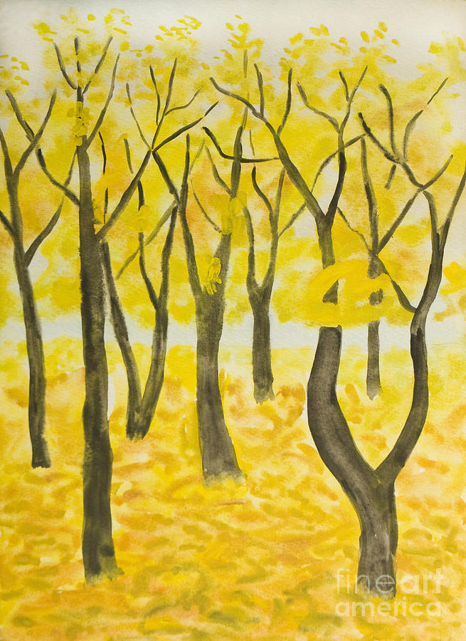 Autumn, painting #1 Painting by Irina Afonskaya