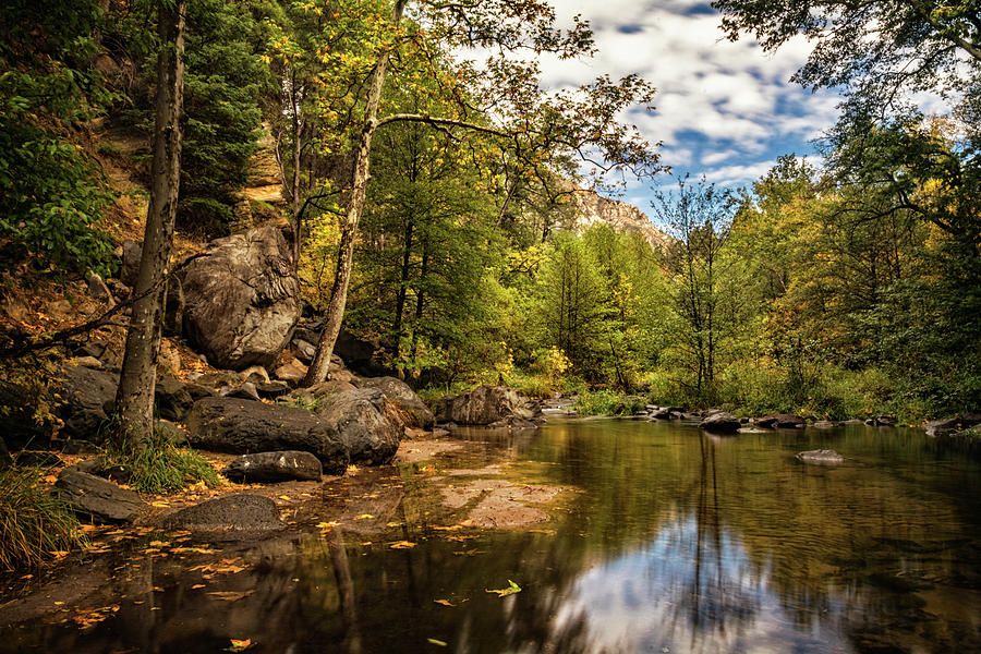 Autumn Creek Reflections  Photograph by Saija Lehtonen