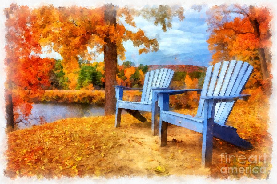 Fall Painting - Autumn Splendor Watercolor #1 by Edward Fielding