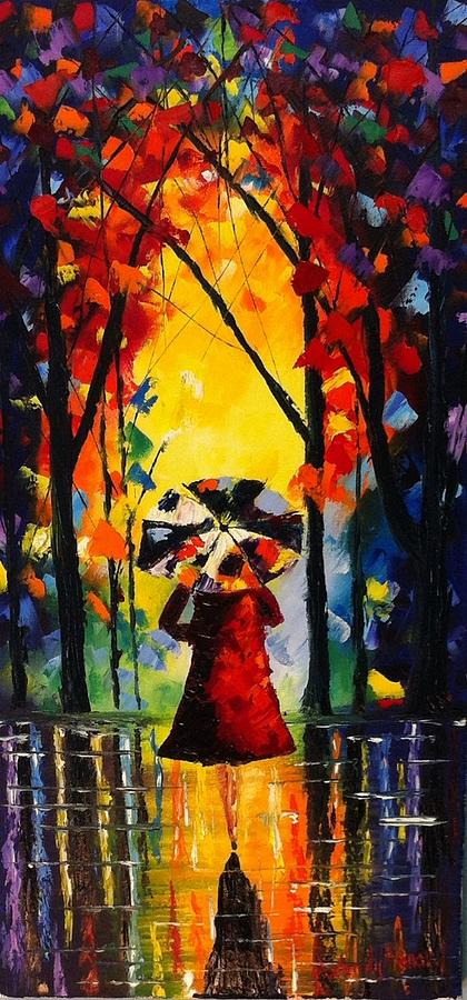 Autumn Stroll #2 Painting by Wendy Menard
