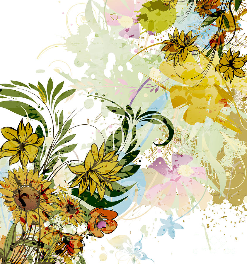 Autumn Mixed Media - Autumn Sunflower Digital illustration by Heinz G Mielke Autumn Mixed Media - Autumn Sunflower Digital illustration by Heinz G Mielke