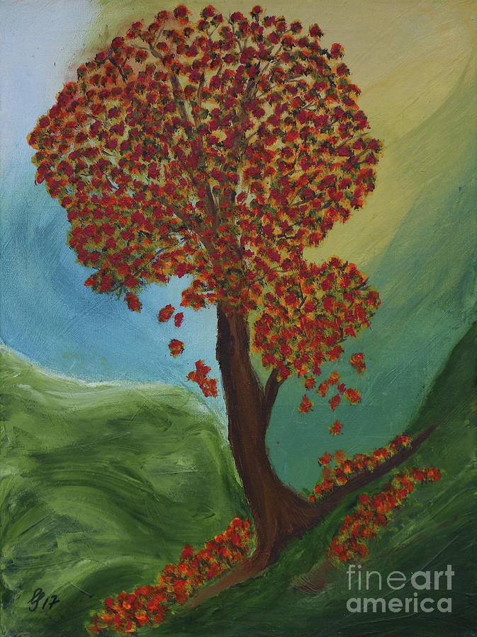 Autumn Tree  #1 Painting by Christiane Schulze Art And Photography