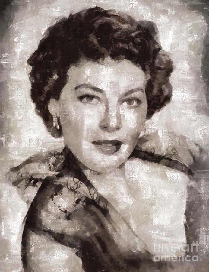 Ava Gardner Hollywood Actress Painting by Esoterica Art Agency - Fine ...