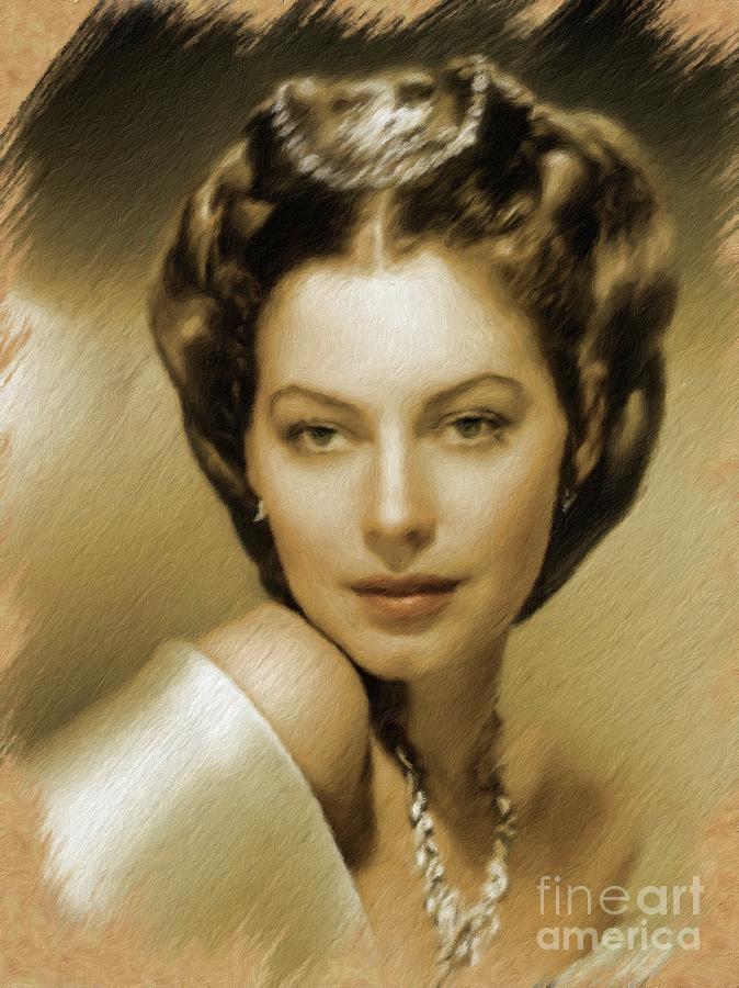 Ava Gardner, Vintage Actress Painting by Esoterica Art Agency - Fine ...