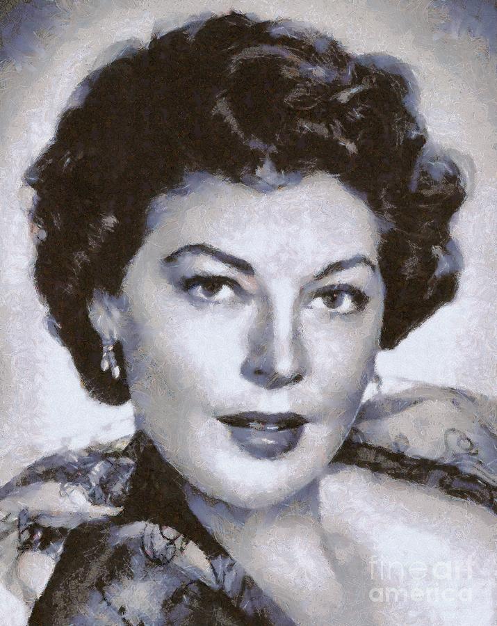 Music Painting - Ava Gardner, Vintage Hollywood Actress and Pinup #1 by Esoterica Art Agency