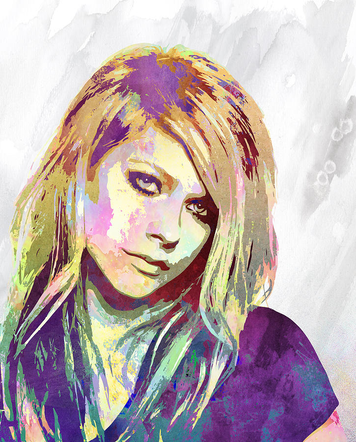 Avril Lavigne Digital Art by Elena Kosvincheva