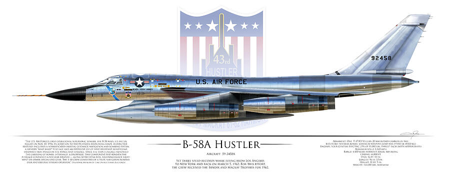 Jet Digital Art - B-58A Hustler 59-2458A #1 by Dale Jackson