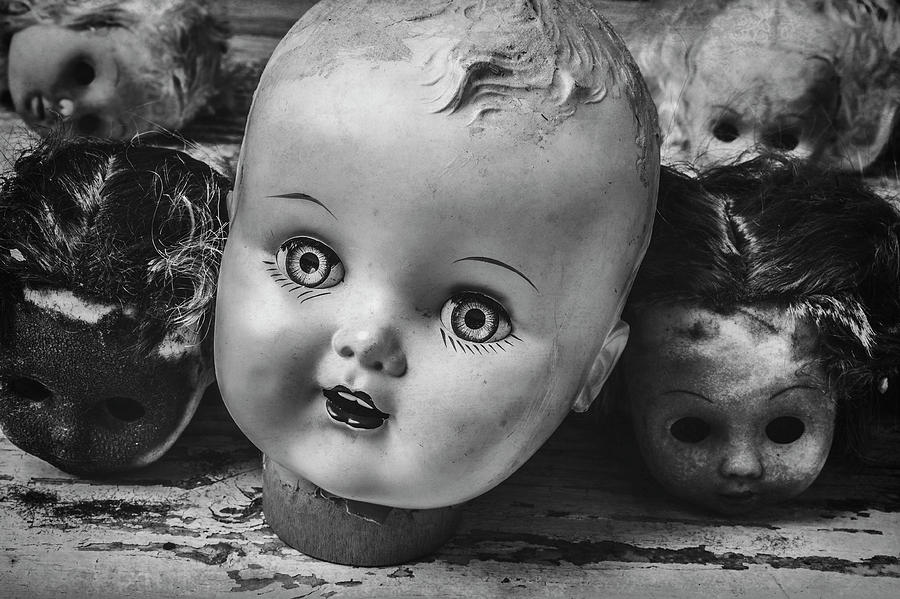 Toy Photograph - Baby Doll Heads #1 by Garry Gay