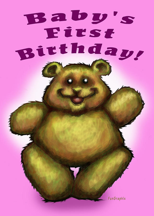 Babys First Birthday #1 Greeting Card by Kevin Middleton