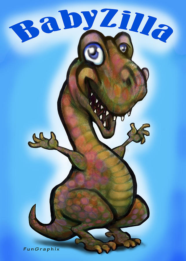 BabyZilla #1 Greeting Card by Kevin Middleton