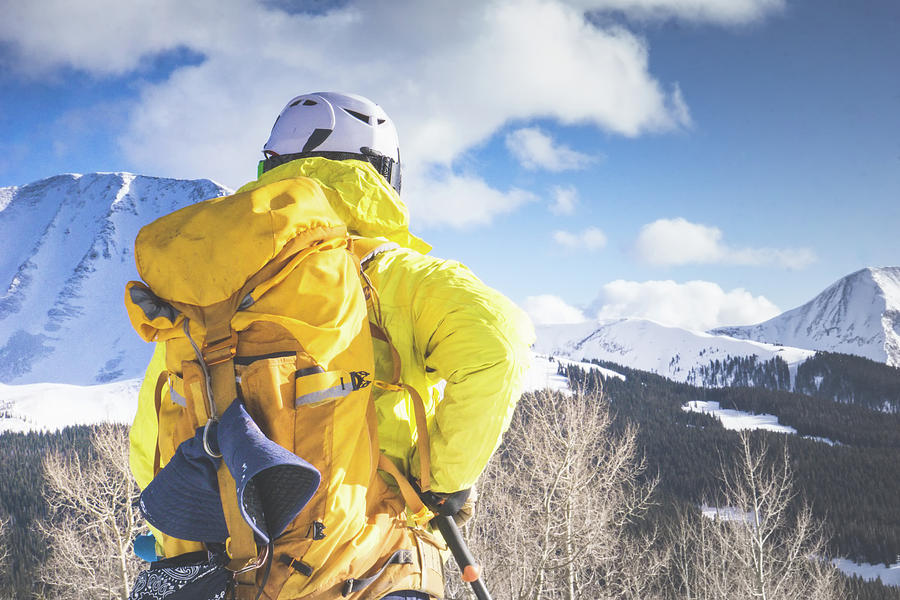 Back Country Skiing in the La Sal Mountains, Utah. Photograph by Helix ...