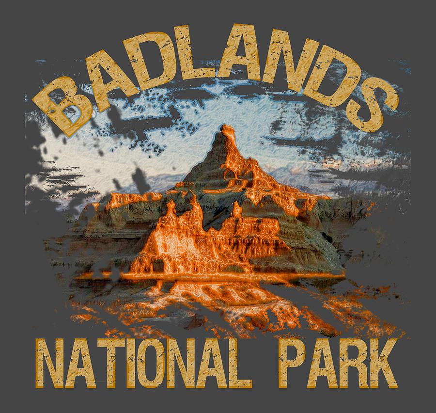 Badlands National Park #1 Digital Art by David G Paul