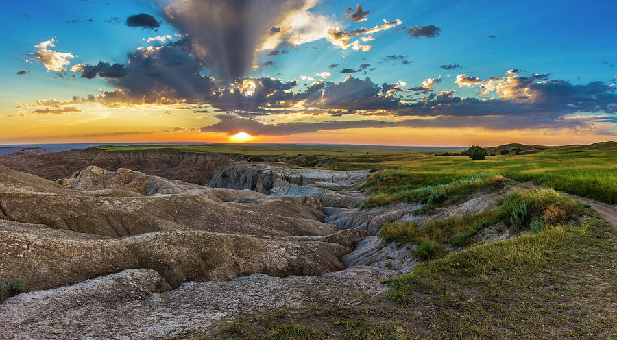 Badlands Pinnacles Overlook 1 #1 Photograph by Donald Pash