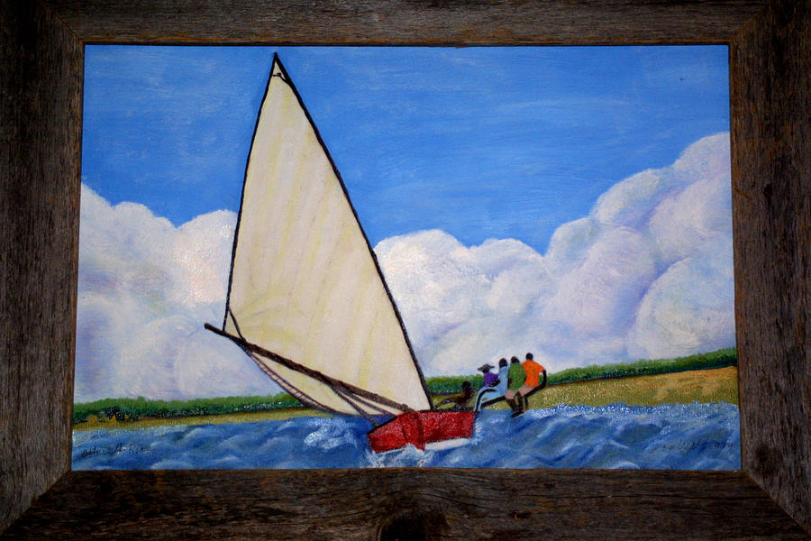 Bahamian Boat Race #2 Painting by Jean Wolfrum