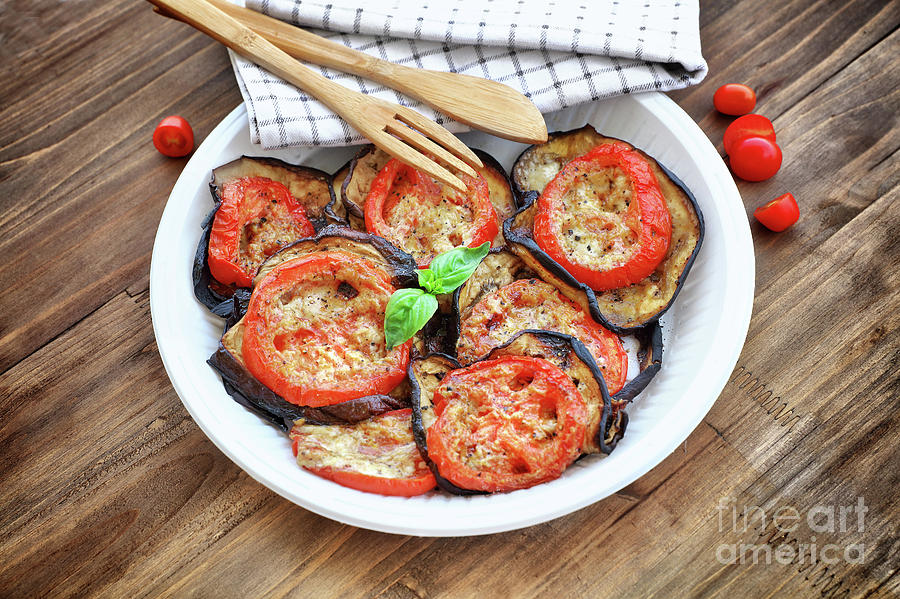 Baked eggplant with tomatoes #1 Photograph by Anna Om