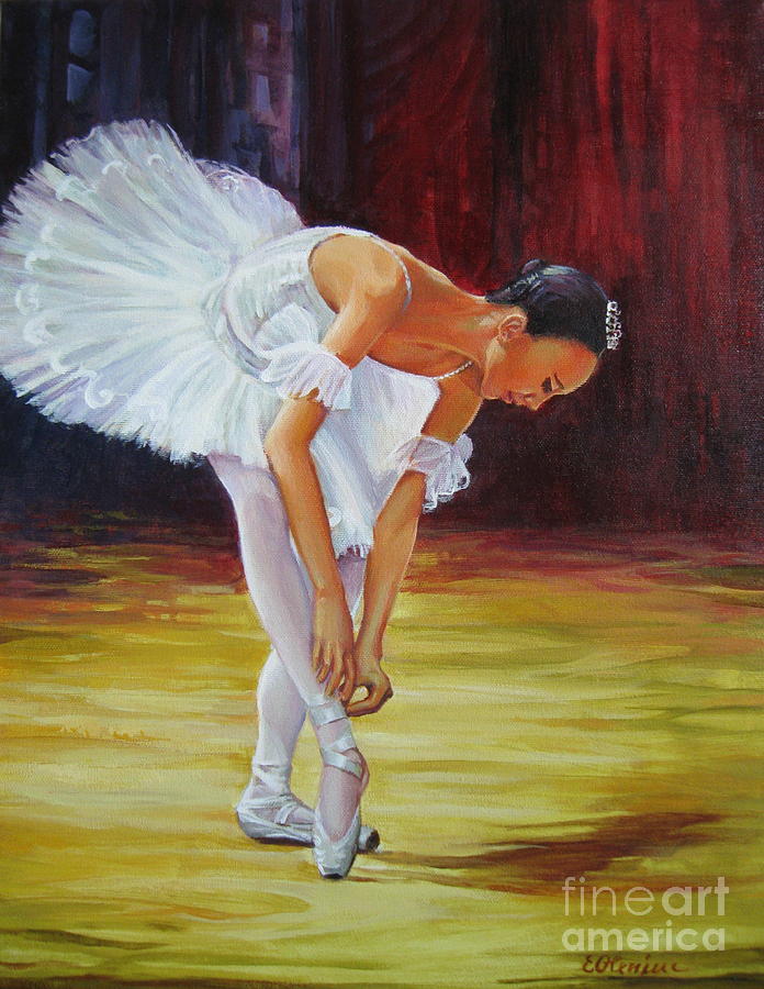 Ballerina #2 Painting by Elena Oleniuc