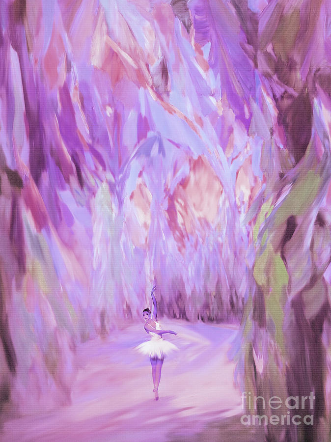 Swan Painting - Ballerina in a cave  #1 by Gull G