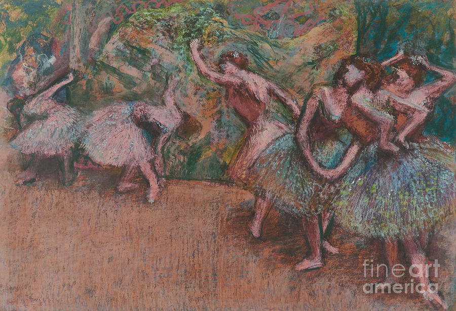 Ballet Scene Pastel by Edgar Degas