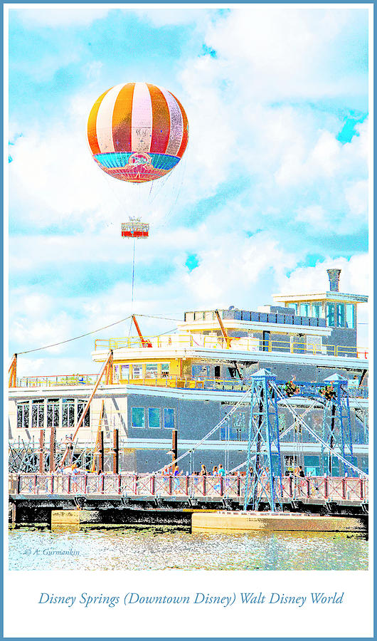 Balloon Ride, Disney Springs, Walt Disney World #1 Photograph by A Macarthur Gurmankin