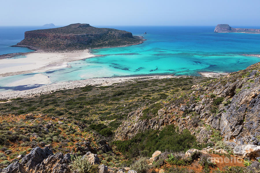 Balos Bay At Crete Island In Greece Area Of Gramvousa Photograph By