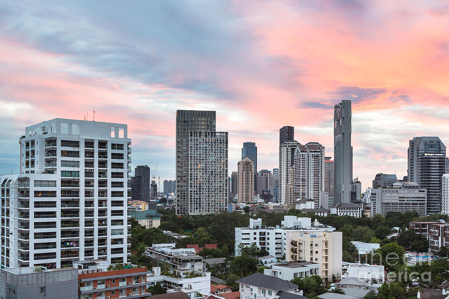 Bangkok modern skyline #1 Photograph by Didier Marti