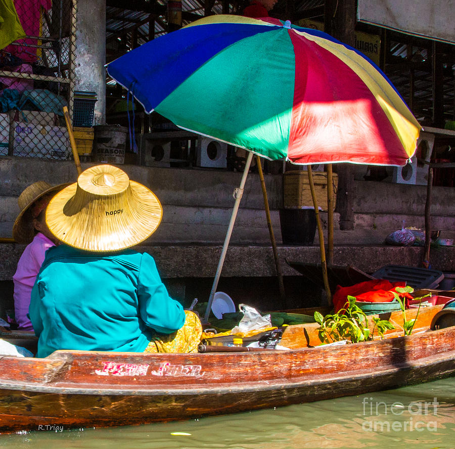 Boat Photograph - Bangkoks Floating Market #6 by Rene Triay FineArt Photos