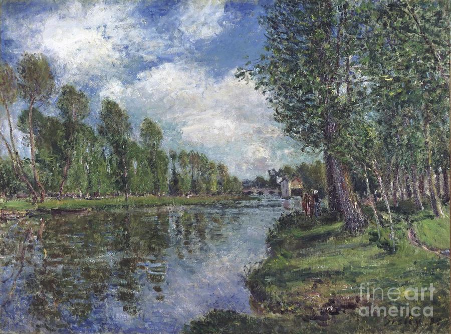 Banks of the Loing Painting by Celestial Images - Fine Art America