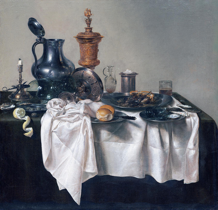 Banquet Piece with Mince Pie #1 Painting by Willem Claesz Heda