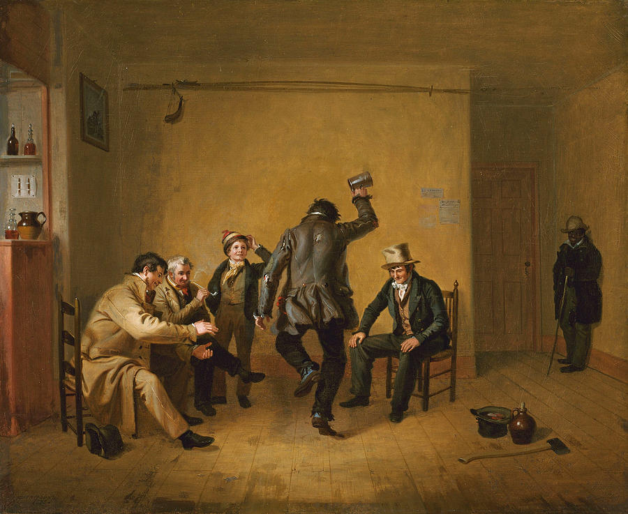 Hat Painting - Bar-room Scene #2 by William Sidney Mount