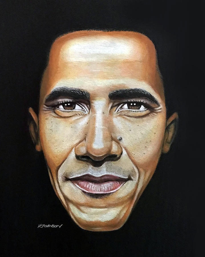 Barack Obama #1 Drawing by Kevin Johnson Art