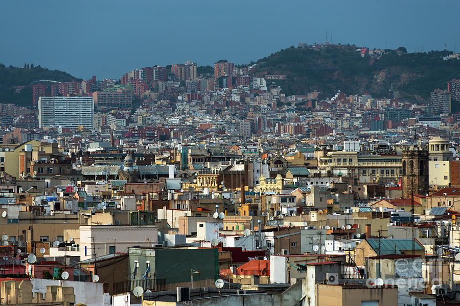 Barcelona city skyline  #1 Photograph by Andrew Michael