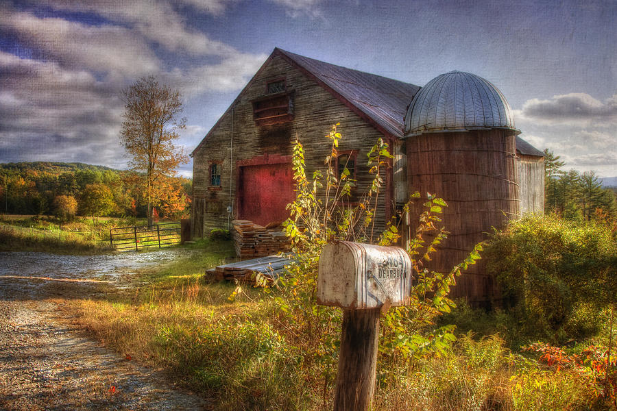 Barn and Silo in Autumn #1 Photograph by Joann Vitali