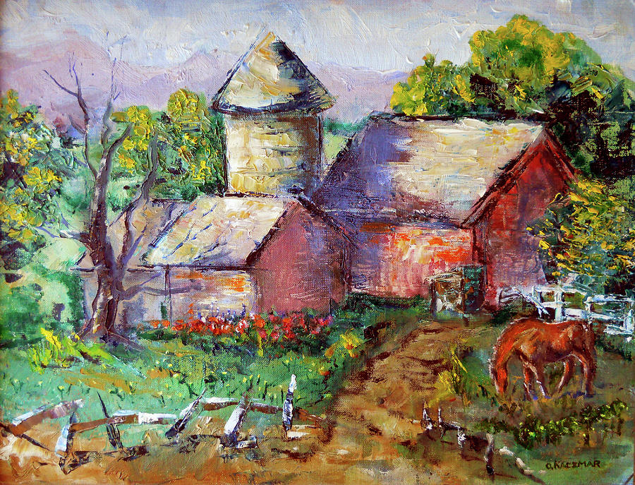 Old run down barn Painting by Olga Kaczmar | Fine Art America