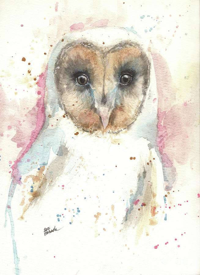 Barn owl Painting by Ang El