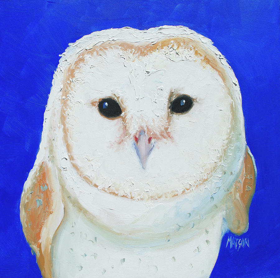 Barn Owl painting #2 Painting by Jan Matson