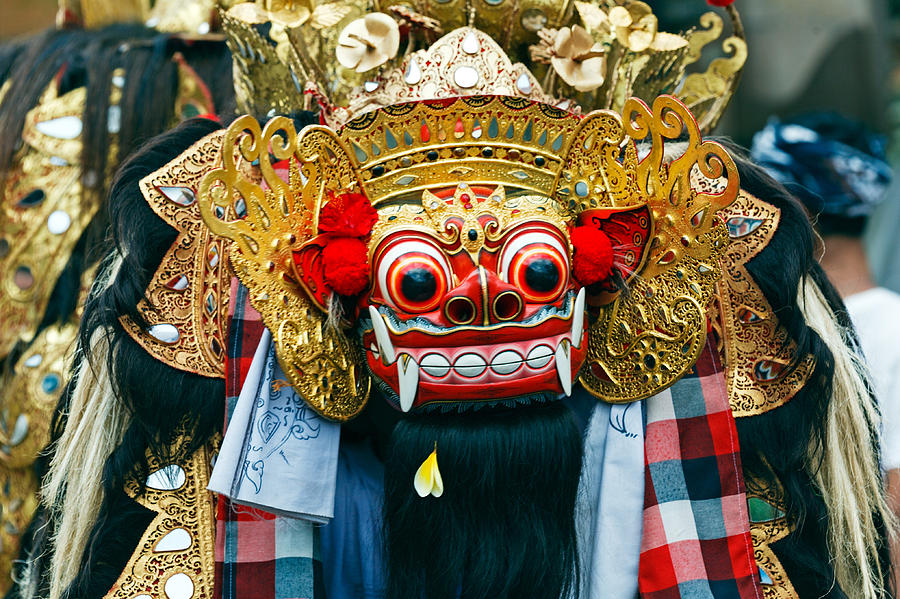 Barong dance mask of lion, Indonesia #1 Photograph by Rostislav Ageev ...