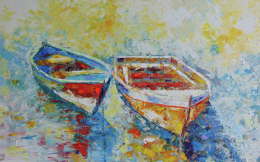 Barques de Provence #1 Painting by Frederic Payet