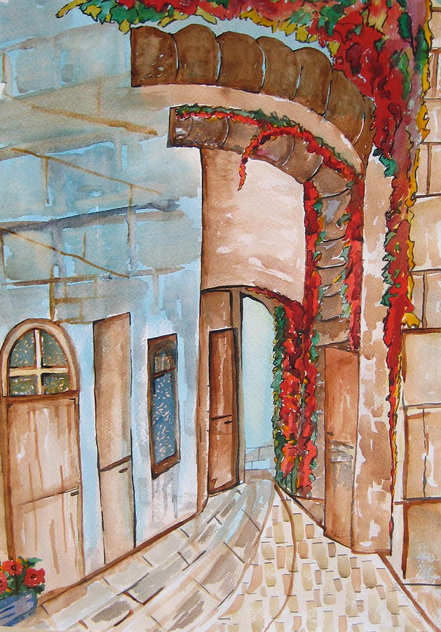 Barrio #1 Painting by Roger Cummiskey