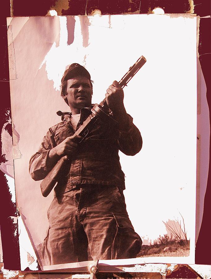 Barry Sadler In Viet Nam Camouflage Uniform And Machine Gun 1 Tucson, Az, 1971-2014 #2 Photograph by David Lee Guss