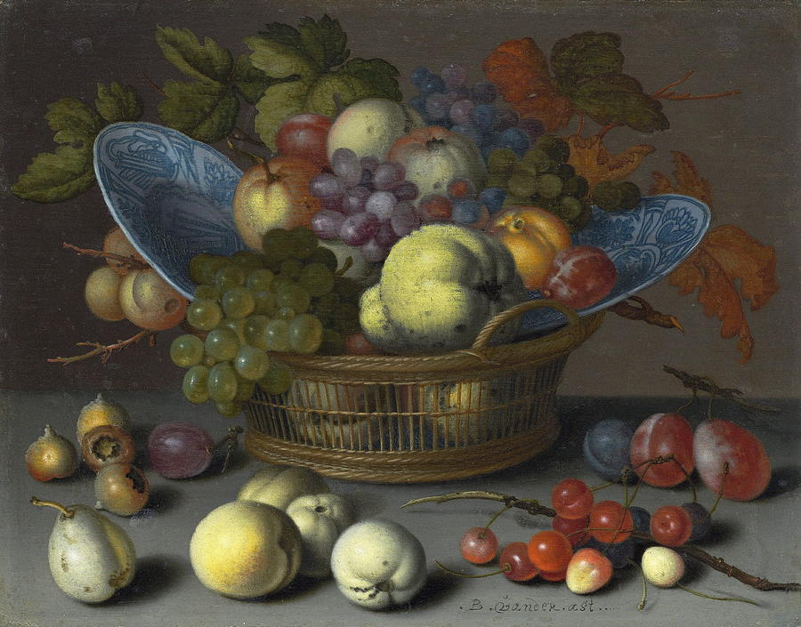 Basket of Fruits #2 Painting by Balthasar van der Ast