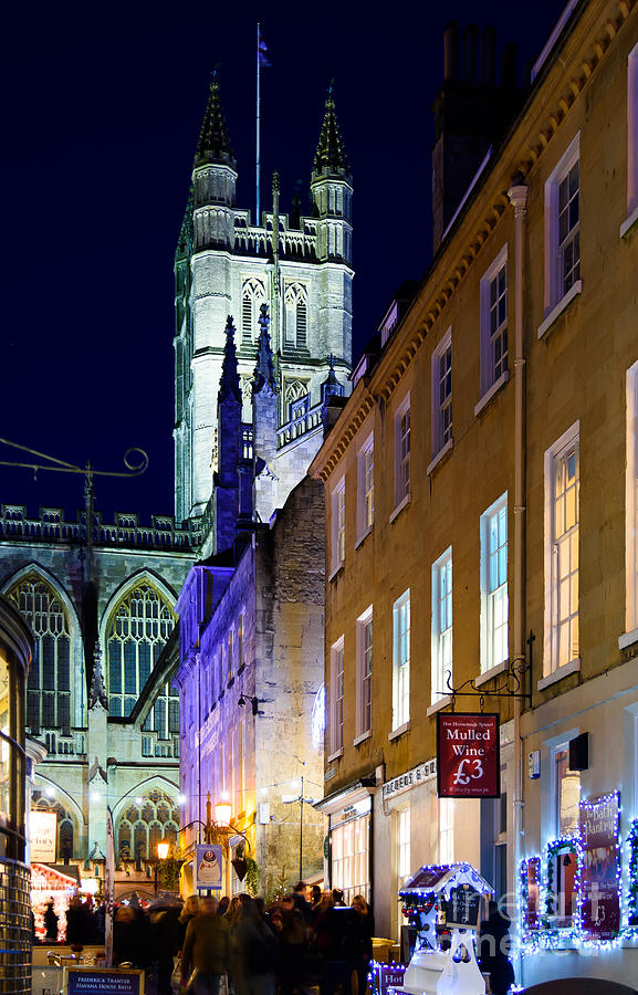 Bath Abbey at night #1 Photograph by Colin Rayner